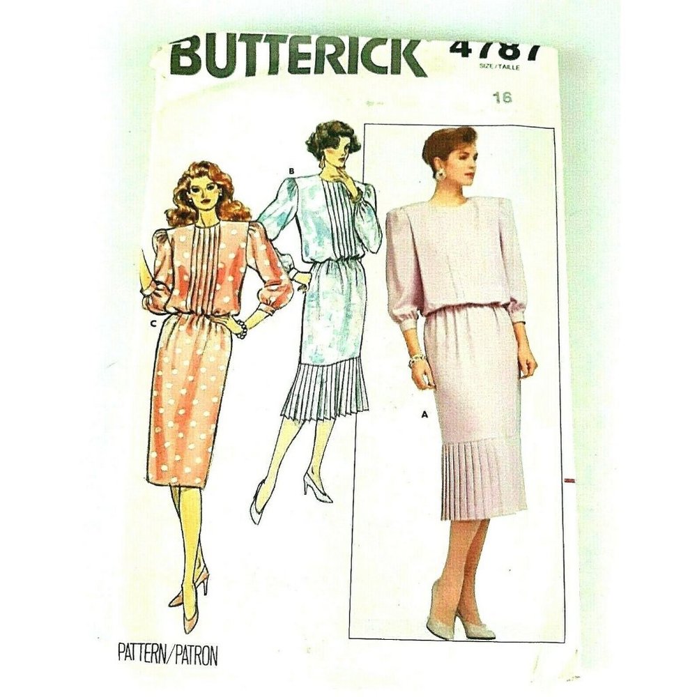 Butterick 4787 Dress Size 16 Uncut Sewing Pattern